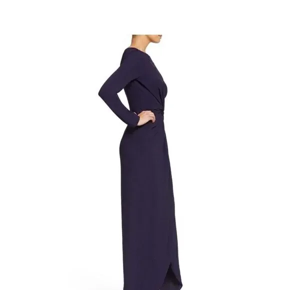 dress the population naomi DRESS THE POPULATION Naomi Sleeve Cut Out Drapey Maxi Dress Boysenberry XS